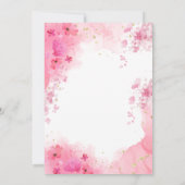 エレガント自然色の花結婚インディアン 招待状 (裏面)