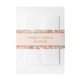 エレガント自然茶結婚植物薬 招待状ベリーバンド