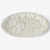 エレガント自然金ゴールド ペーパープレート (アングル)