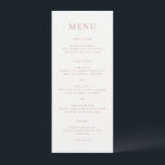 エレガント自然Neutral Script Monogram結婚の メニュー<br><div class="desc">クラシックデザインとセリフフォントのメニューと一緒にスクリプトフォントのモノグラムを使用したエレガントなウェディングメニュ伝統的ー。</div>