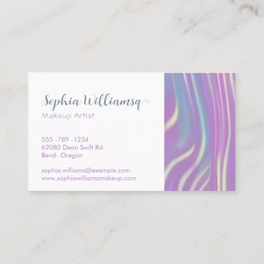 エレガント自筆証書抽象芸術線プロフェッショナル 名刺 (裏面)