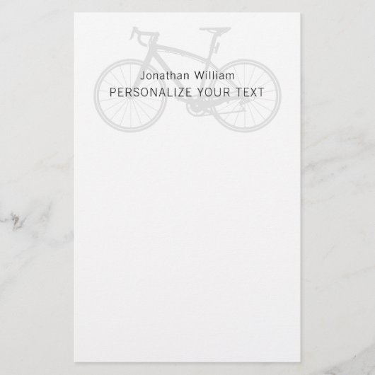 エレガント自転車シンプルレトロ個人文房具 便箋 (正面)