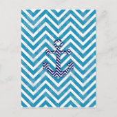 エレガント航海のいかり付きテーマ ポストカード (正面)