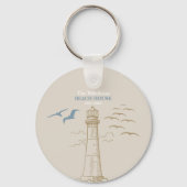 エレガント航海のカスタムビーチハウス キーホルダー (裏面)