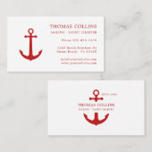 エレガント航海のクラシックいかりのロゴ 名刺 (正面/裏面)