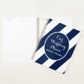エレガント航海のストライプのウェディングプランナー プランナー手帳 (ディスプレー)