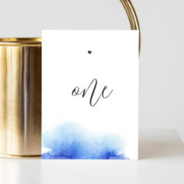 エレガント航海のブルーミニマル結婚ラリスト テーブルナンバー