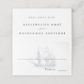 エレガント航海のヴィンテージ船結婚白 プレイスカード (外部開封)
