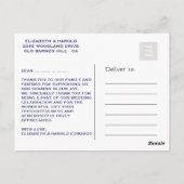 エレガント航海の結婚お礼葉書 ポストカード (裏面)