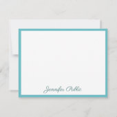 エレガント色カスタムテンプレート ノートカード (裏面)