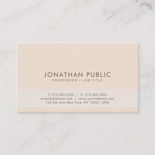 エレガント色モダンお洒落テンプレートプロフェッショナル 名刺 (正面)