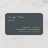 エレガント色モダン手ミニマル書き 名刺 (裏面)