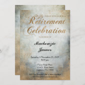 エレガント色彩の鮮やか銅パーティの招待状 招待状 (正面/裏面)