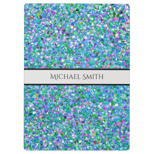 エレガント色数々のモザイクモダングリグリッター#2 クリップボード (裏面)