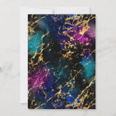 エレガント色数々の銀河系大理石Sweet sixteen 招待状 (裏面)