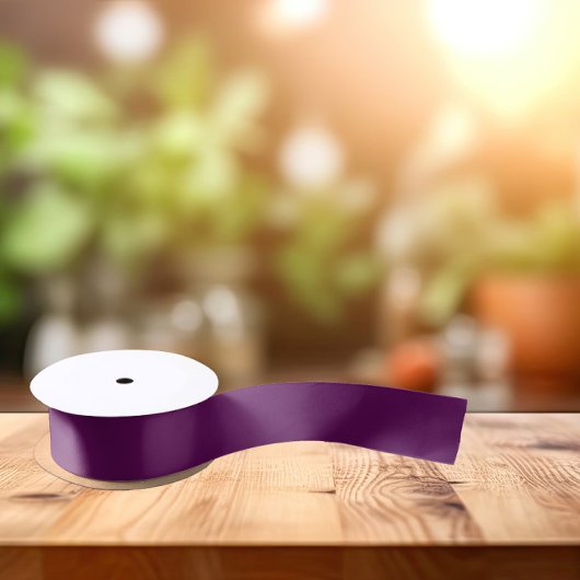 エレガント色 – 深いプラム サテンリボン