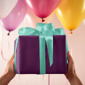 エレガント色 – 深いプラム ラッピングペーパー