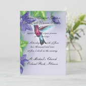 エレガント花が咲き乱れ結婚る 招待状 (スタンド正面)