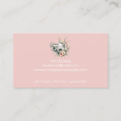 エレガント花の写真カメラ名刺 名刺 (裏面)