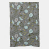 エレガント花の模様 キッチンタオル (縦)