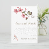 エレガント花の結婚サンキューカード 招待状 (スタンド正面)