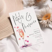 エレガント花びらプロセッコガラスブライダルシャワー