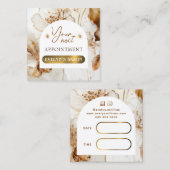 エレガント花アポイントメントカード スクエア名刺 (正面/裏面)