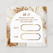 エレガント花アポイントメントカード スクエア名刺 (裏面)