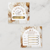 エレガント花ギフトカード スクエア名刺 (正面/裏面)