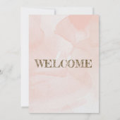 エレガント花シンプル付き結婚式招待状 招待状 (裏面)