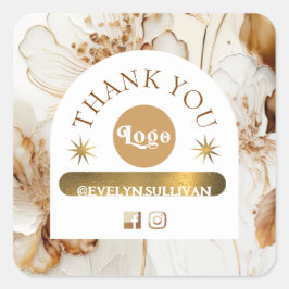 エレガント花シール スクエアシール