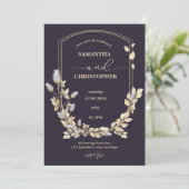 エレガント花シ結婚ールド 招待状 (スタンド正面)
