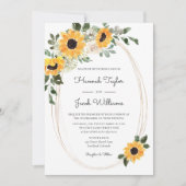 エレガント花ユーカリ結婚ス 招待状 (正面)
