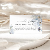 エレガント花嫁の青フローラレシピ エンクロージャーカード