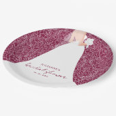 エレガント花嫁オンクランベリーブライダルシャワー ペーパープレート (アングル)