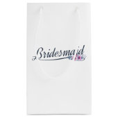 エレガント花嫁結婚の書道 |抱き枕 スモールペーパーバッグ (裏面)