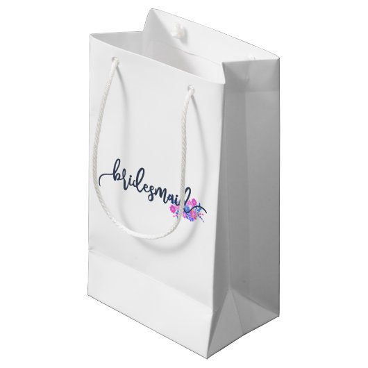 エレガント花嫁結婚の書道 |抱き枕 スモールペーパーバッグ (正面アングル)