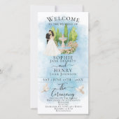 エレガント花嫁&新郎ファウンテン結婚式 プログラム (正面)