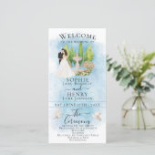 エレガント花嫁&新郎ファウンテン結婚式 プログラム (スタンド正面)