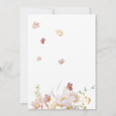 エレガント花模様ワイルドフラワーブライダルシャワー 招待状 (裏面)