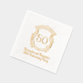 エレガント花紋フレーム#2周年記念パーティー 箔ナプキン (左)