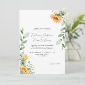 エレガント花結婚の親なし 招待状 (スタンド正面)