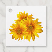 エレガント花結婚の黄色フローラ フェイバータグ (正面)