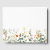 エレガント花結婚の ゲストブック (裏面)