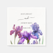 エレガント花結婚の スタンダードカクテルナプキン (正面)