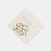 エレガント花結婚の スタンダードカクテルナプキン (角)