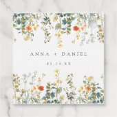 エレガント花結婚の フェイバータグ (裏面)