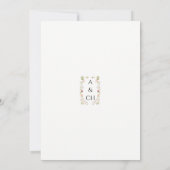 エレガント花結婚の 招待状 (裏面)