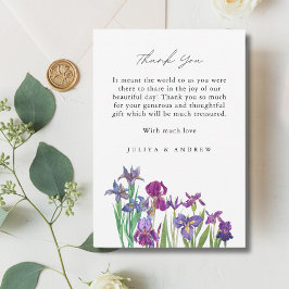 エレガント花結婚サンキューカード サンキューカード