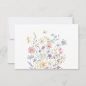 エレガント花結婚フローラ 出欠カード (裏面)